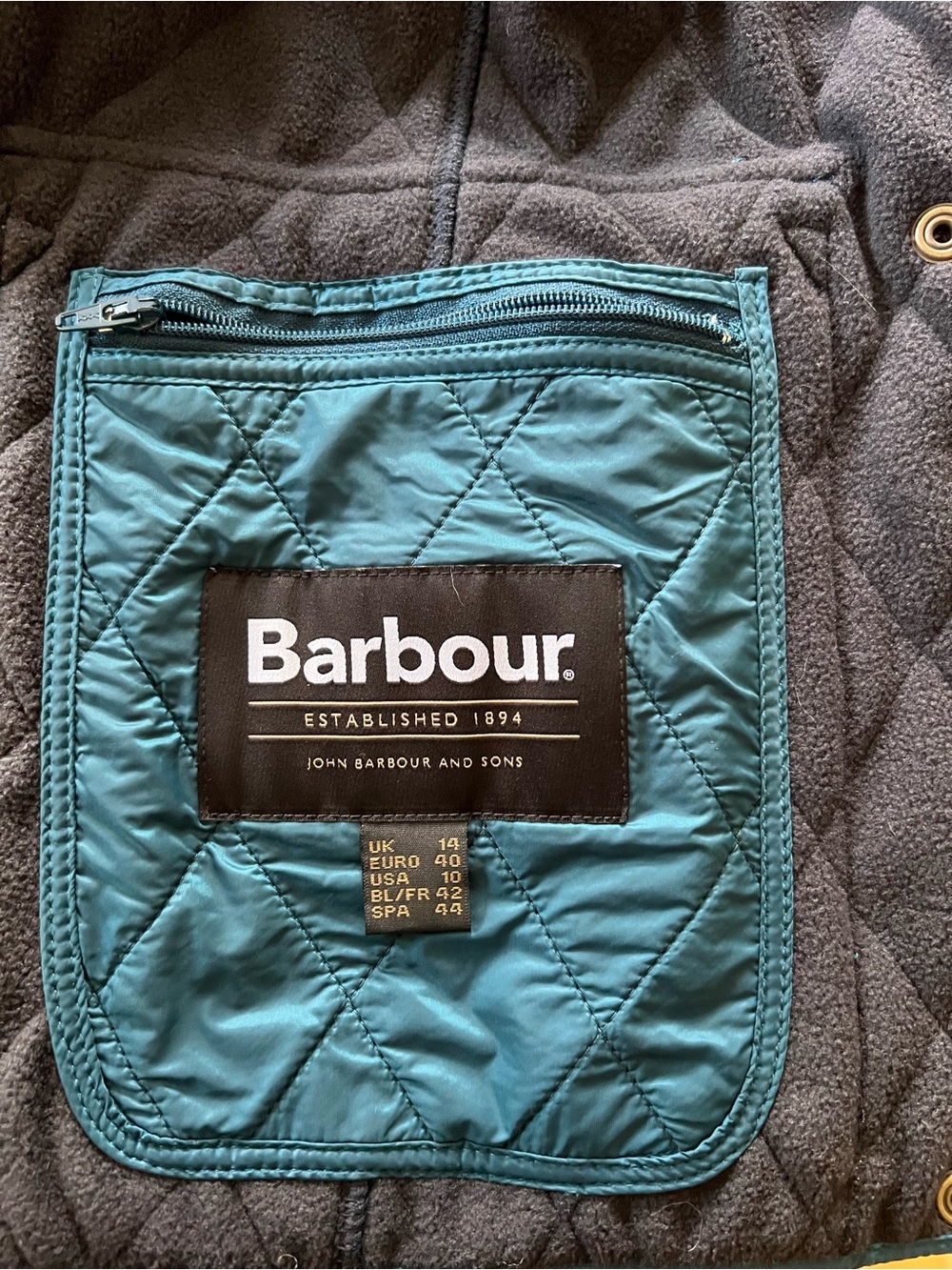 Barbour Wray Gilet Quilted Vest Sz. 10 - Picture 3 of 4